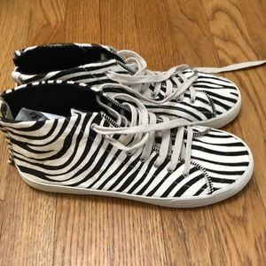Rebecca minkoff calf hair striped low top